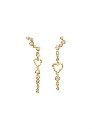 Ina earrings Forgyldt Maanesten